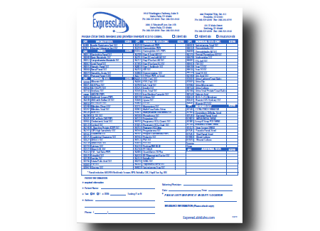 Lab requisition form for our Boise, Garden City, Meridian, Idaho Falls, Pocatello and Rexburg locations.
