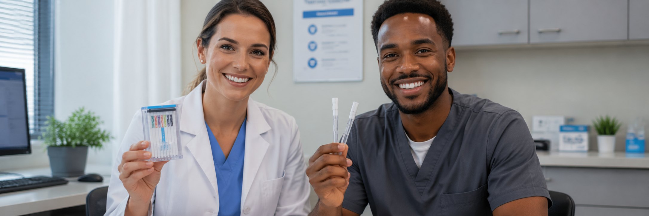 EZ Saliva I drug testing kit being administered, kits are available in Boise, Meridian, Nampa, Rexburg, Pocatello and Idaho Falls, Idaho.