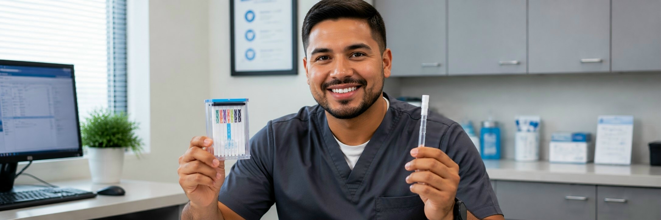 EZ Saliva I drug testing kit ready for use at work, kits are available in Boise, Meridian, Nampa, Rexburg, Pocatello and Idaho Falls, Idaho.